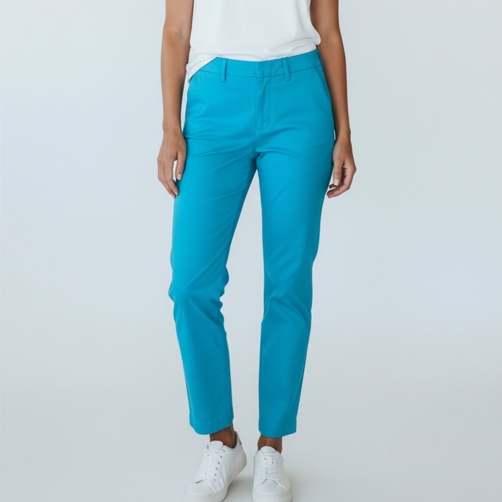 J Crew Women’s Teal Blue Skimmer Trouser‎ Pants 6